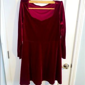 Red velvet dress